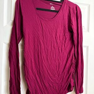 Sonoma Women's Long Sleeve Top - Deep Pink Maternity Small